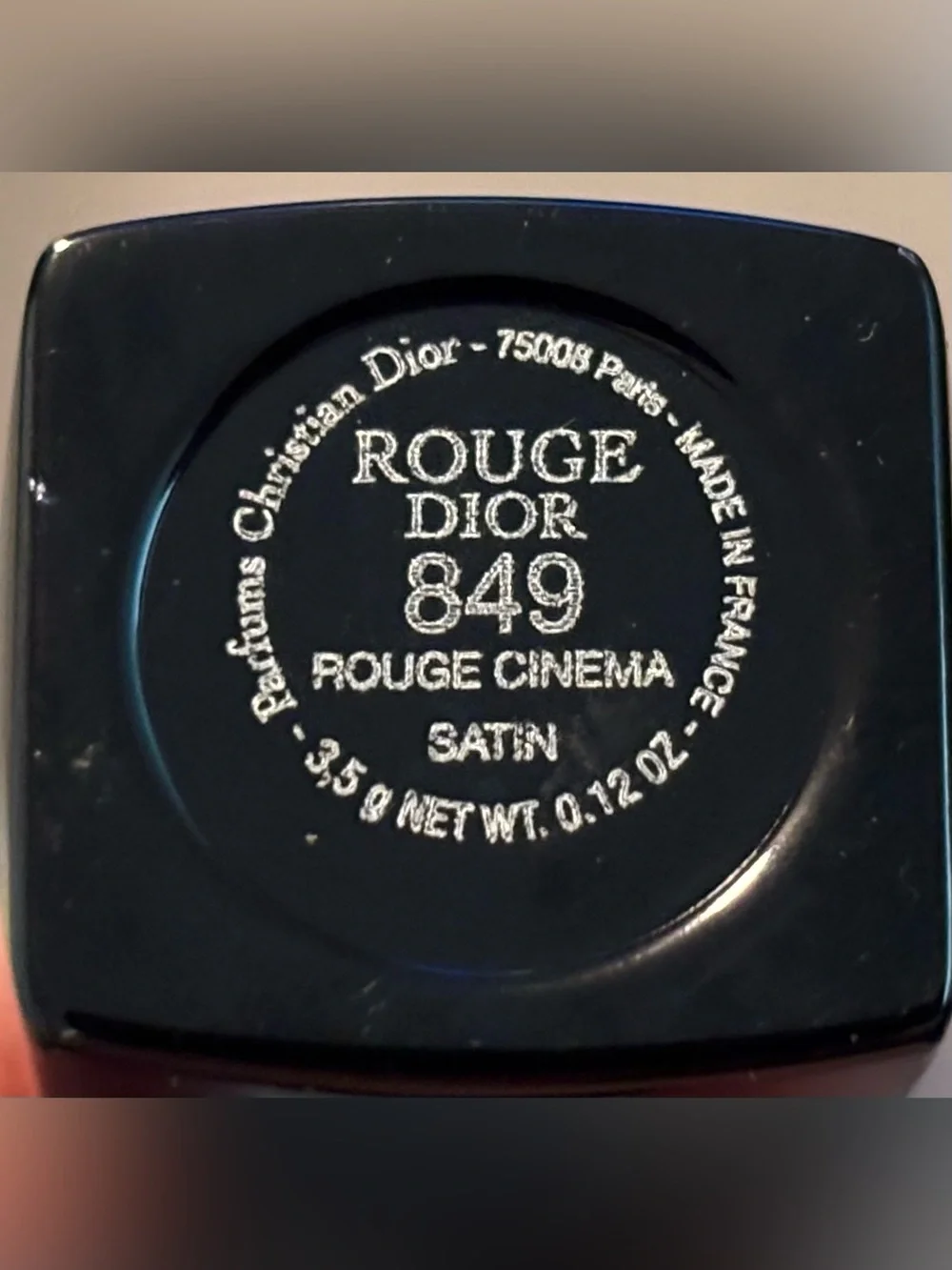 Dior Rouge lipstick #849 Rouge Cinema satin finish